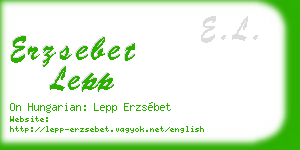 erzsebet lepp business card